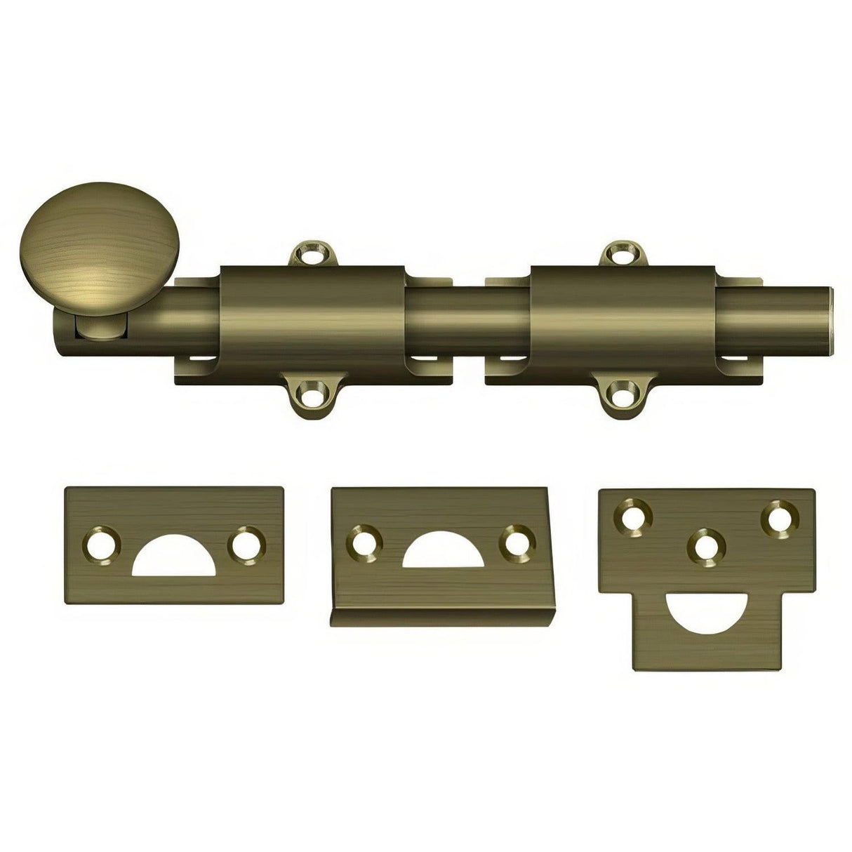 Deltana 6SB5 6SB 6" Security Surface Bolt Antique Brass
