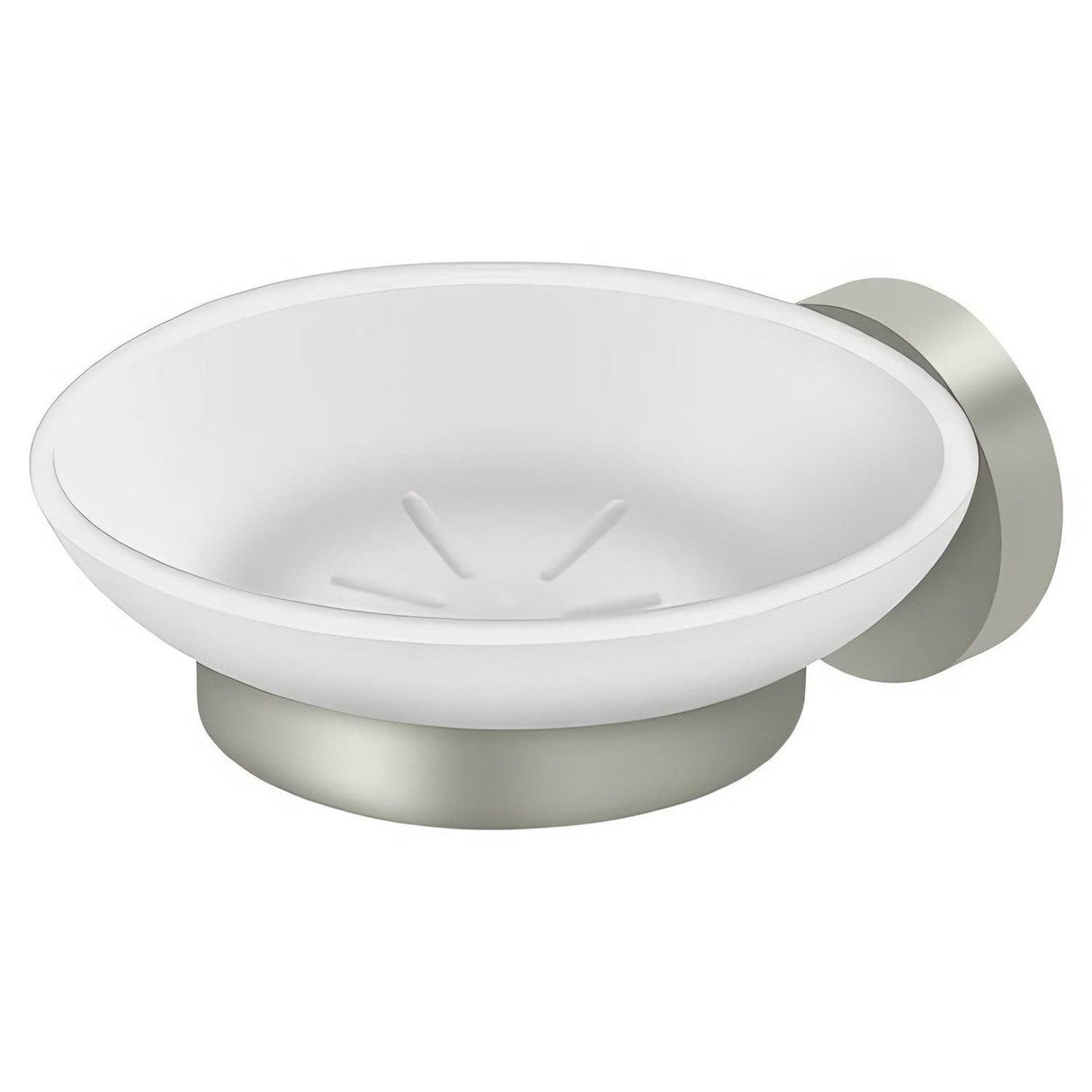 Deltana BBS2012-15 Sobe Glass Soap Dish Satin Nickel