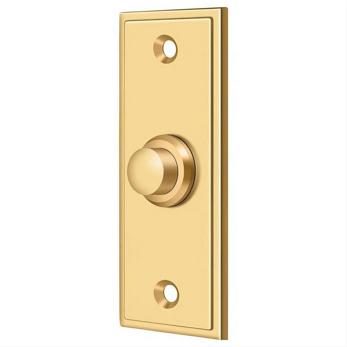 Deltana BBS333CR003 BBS333 Rectangular Bell Button Lifetime Polished Brass
