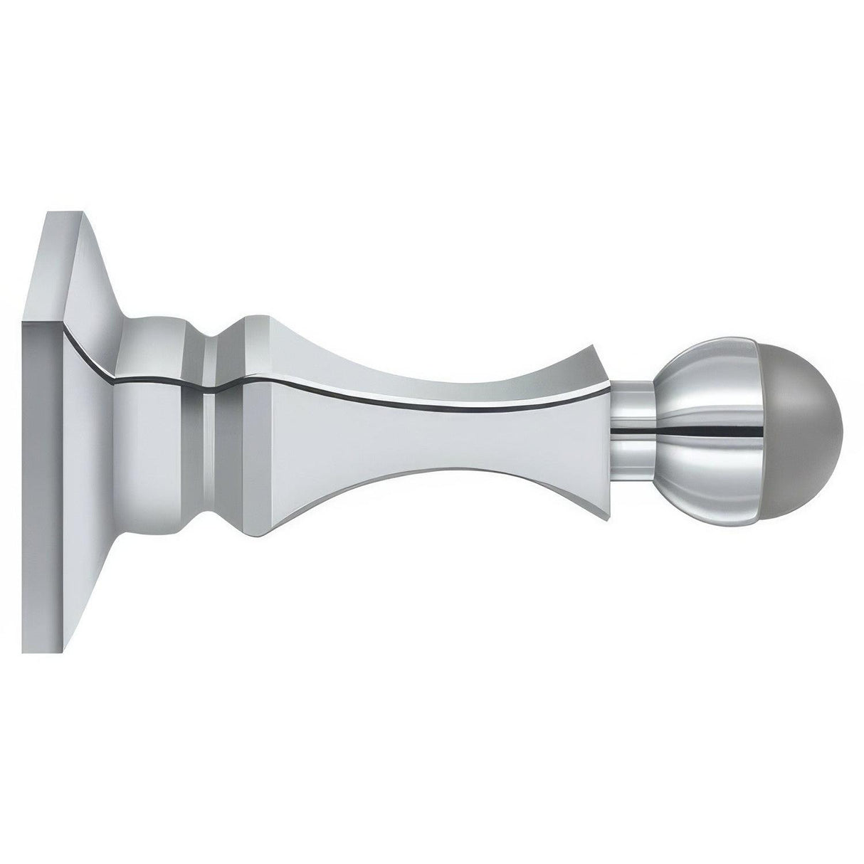 Deltana BDH35U26 BDH35 3-1/2" Baseboard Door Stop Chrome