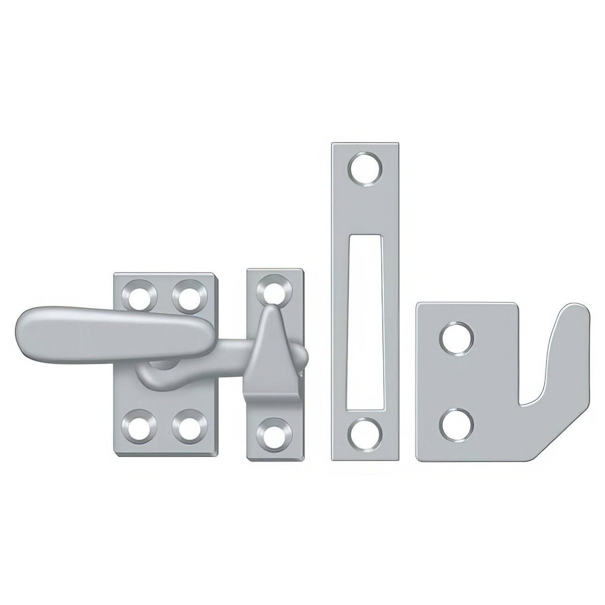 Deltana CF066U26D CF066 Small 4 Piece Window Casement Fastener Brushed Chrome