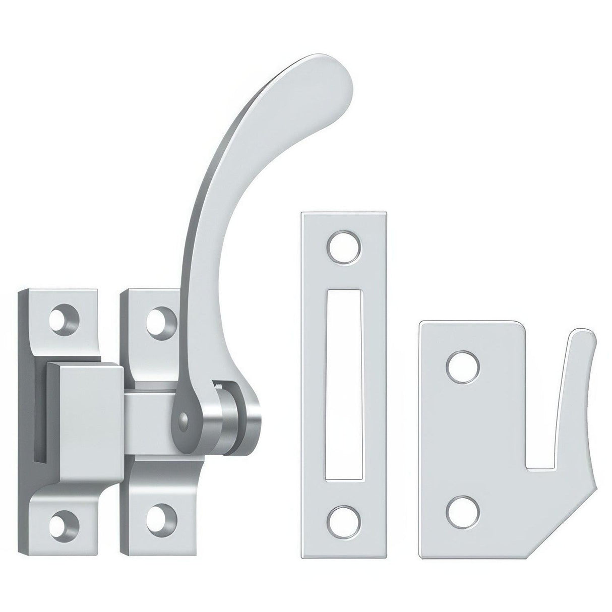 Deltana CF450U26 CF450 4-1/2" Reversible Casement Fastener Window Lock Bright Chrome