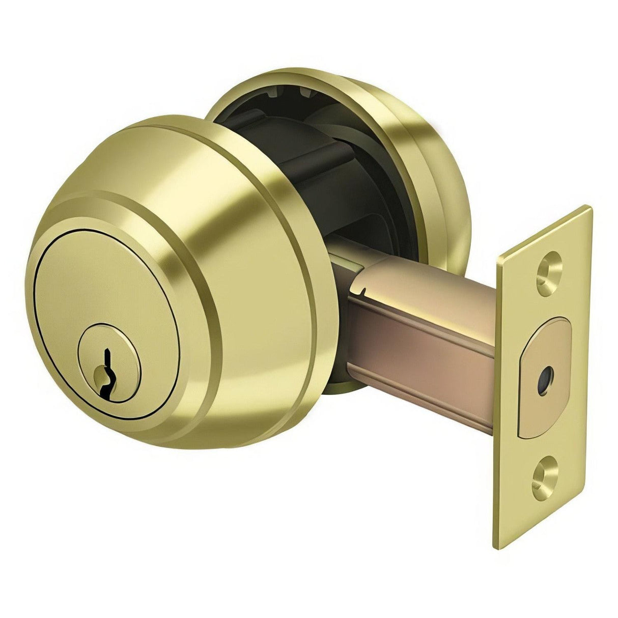 Deltana CL210LM-3 2-1/2" Grade 1 Commercial Double Cylinder Deadbolt Polished Brass