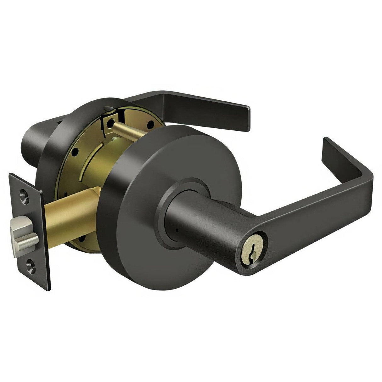 Deltana CL500EVC-10B Clarendon Single Cylinder Grade 2 Door Lever Oil Rubbed Bronze
