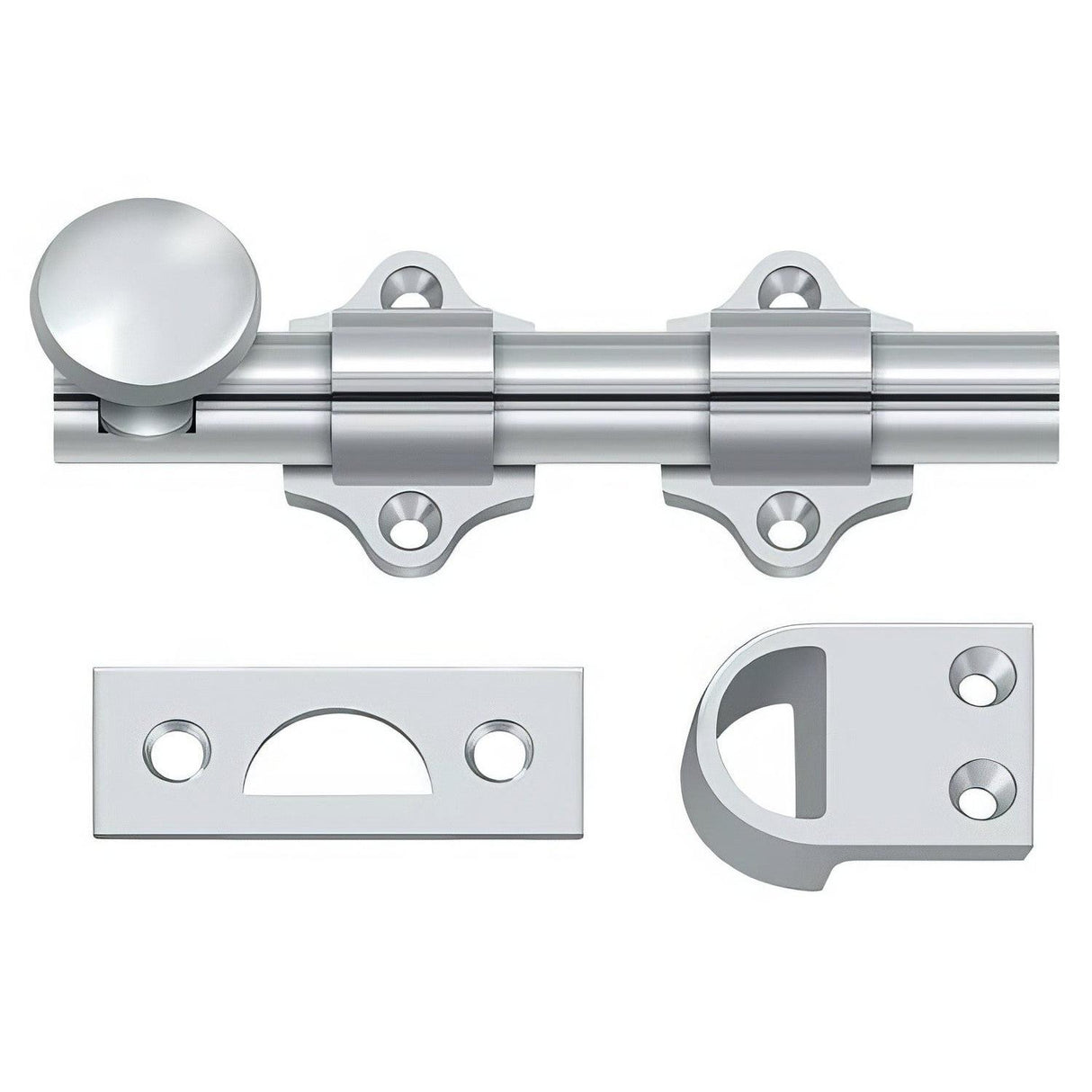 Deltana DDB425U26 DDB425 4" HD Dutch Door Bolt Polished Chrome