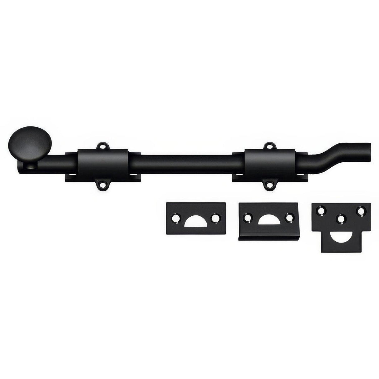 Deltana FPG1019 FPG10 10" HD Offset Surface Bolt Paint Black
