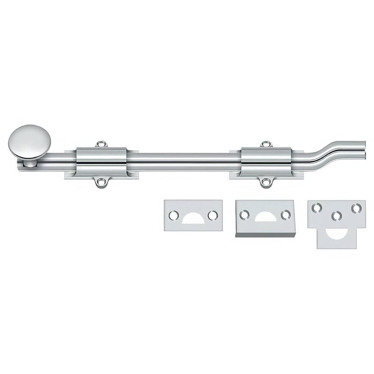 Deltana FPG1026 FPG10 10" HD Offset Surface Bolt Polished Chrome