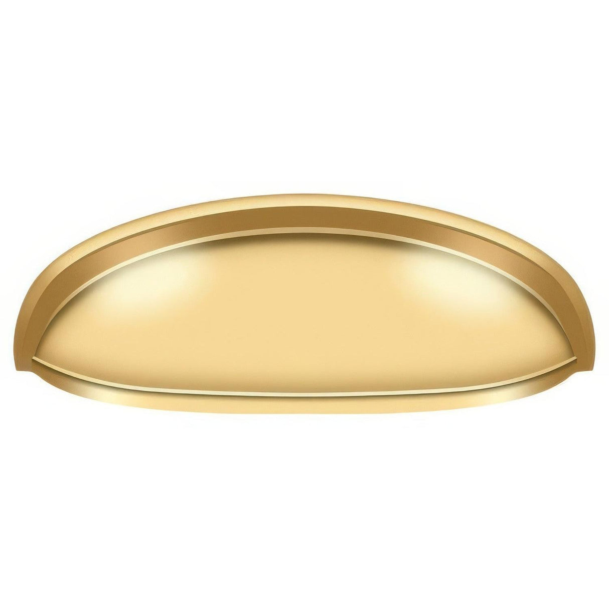 Deltana K407CR003 K407 4-1/2" Elongated Shell Pull with 3" Centers Lifetime Polished Brass