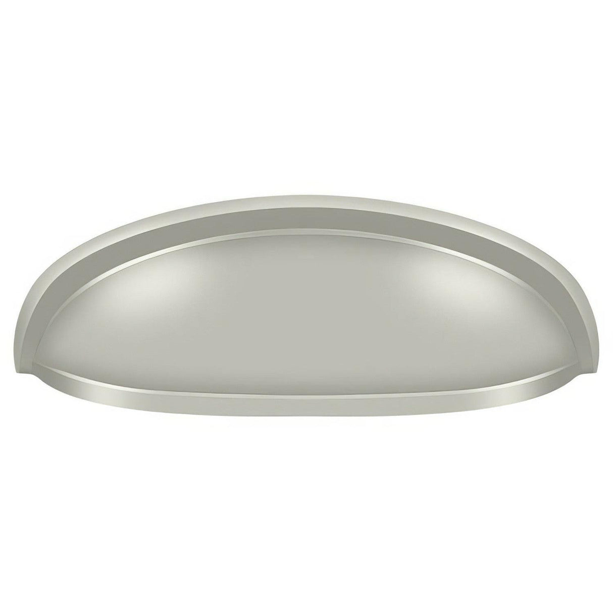 Deltana K407U15 K407 4-1/2" Elongated Shell Pull with 3" Centers Satin Nickel