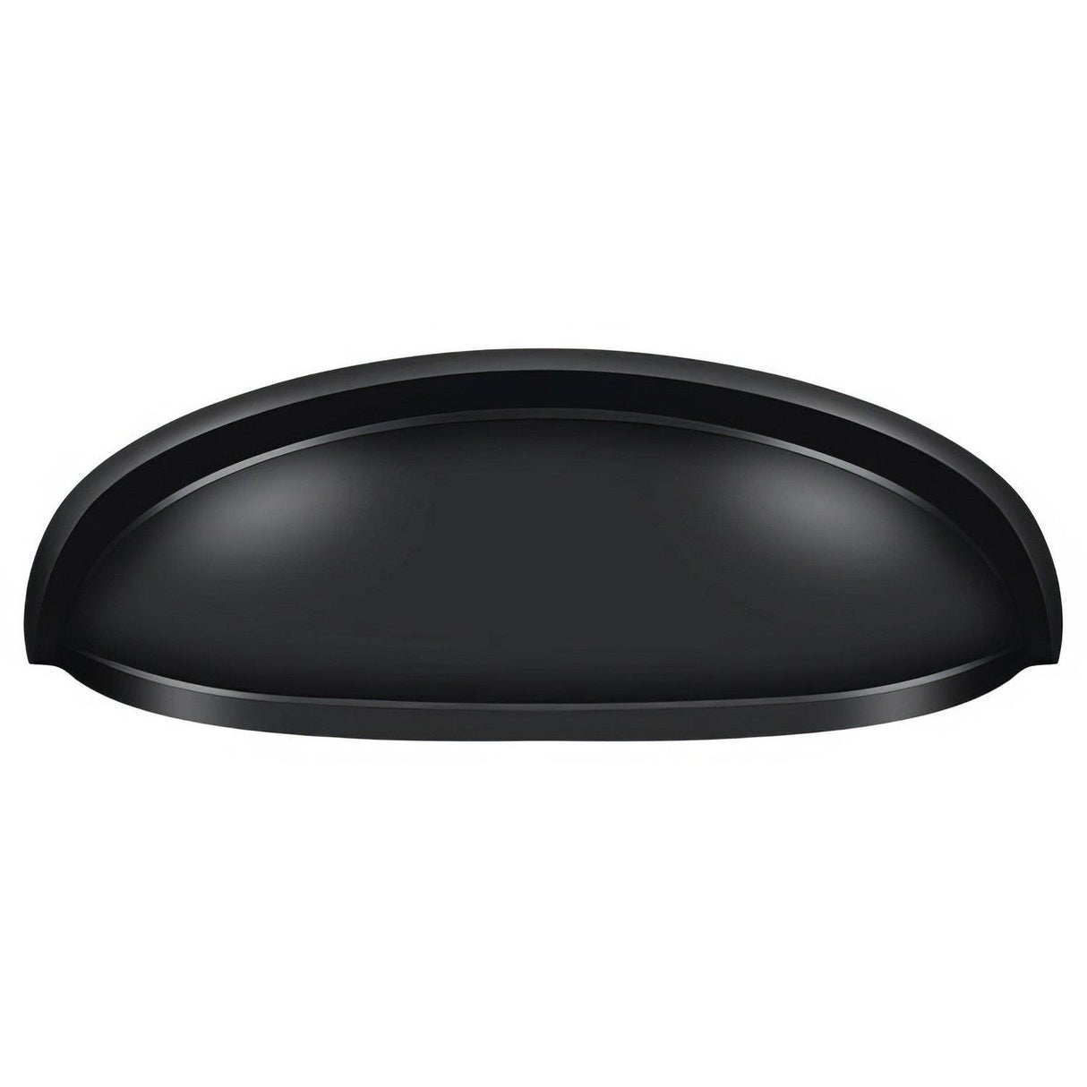 Deltana K407U19 K407 4-1/2" Elongated Shell Pull with 3" Centers Paint Black