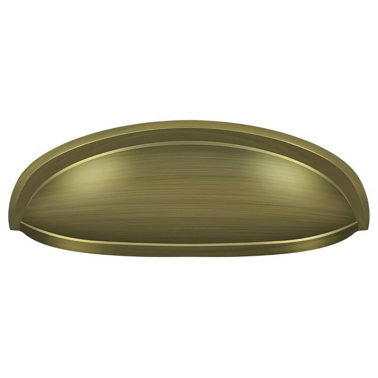 Deltana K407U5 K407 4-1/2" Elongated Shell Pull with 3" Centers Antique Brass