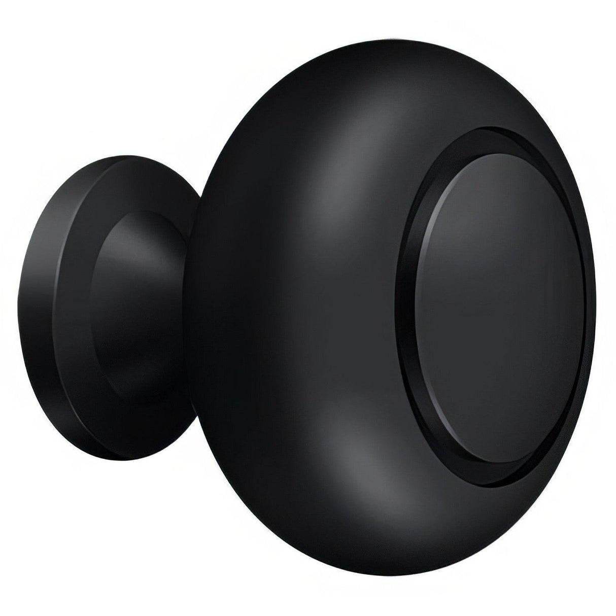 Deltana KR119U19 KR119 1-1/4" Round Groove Bi-Fold Knob Paint Black