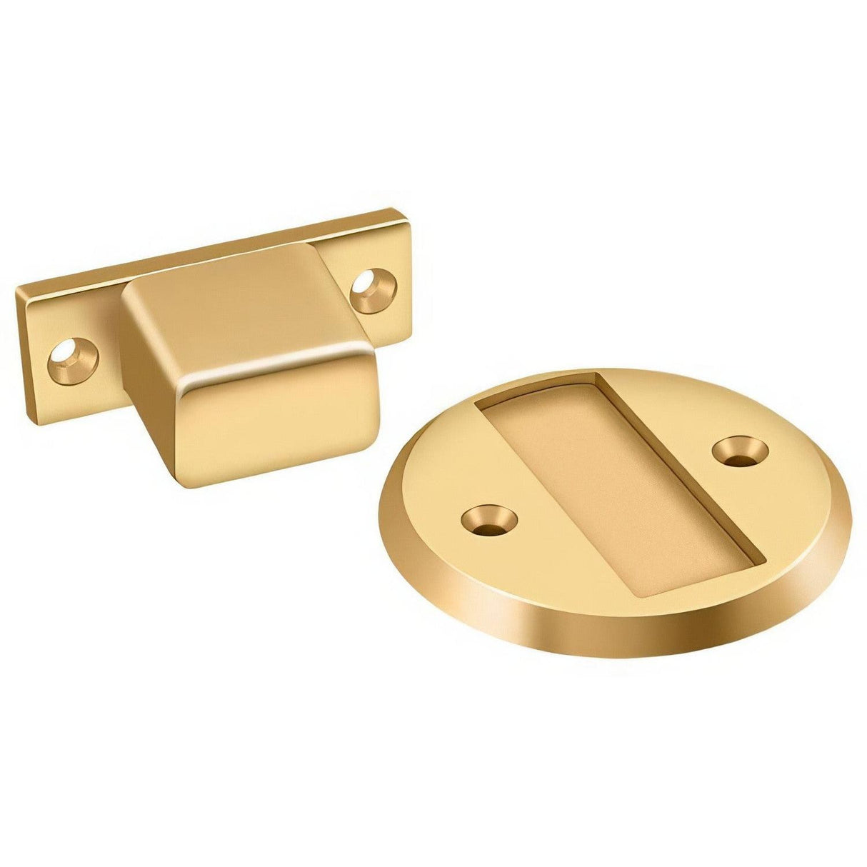 Deltana MDHF25CR003 MDHF25 2-1/2" Flush Magnetic Door Holder Lifetime Polished Brass