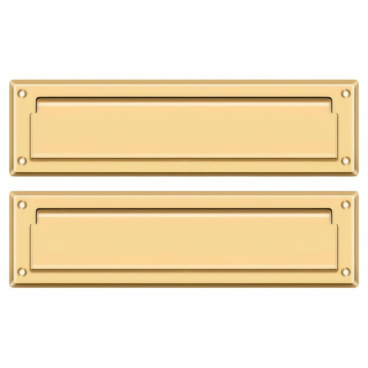 Deltana MS212CR003 MS212 13-1/8" x 3-5/8" Mail Slot with Interior Flap Lifetime Polished Brass