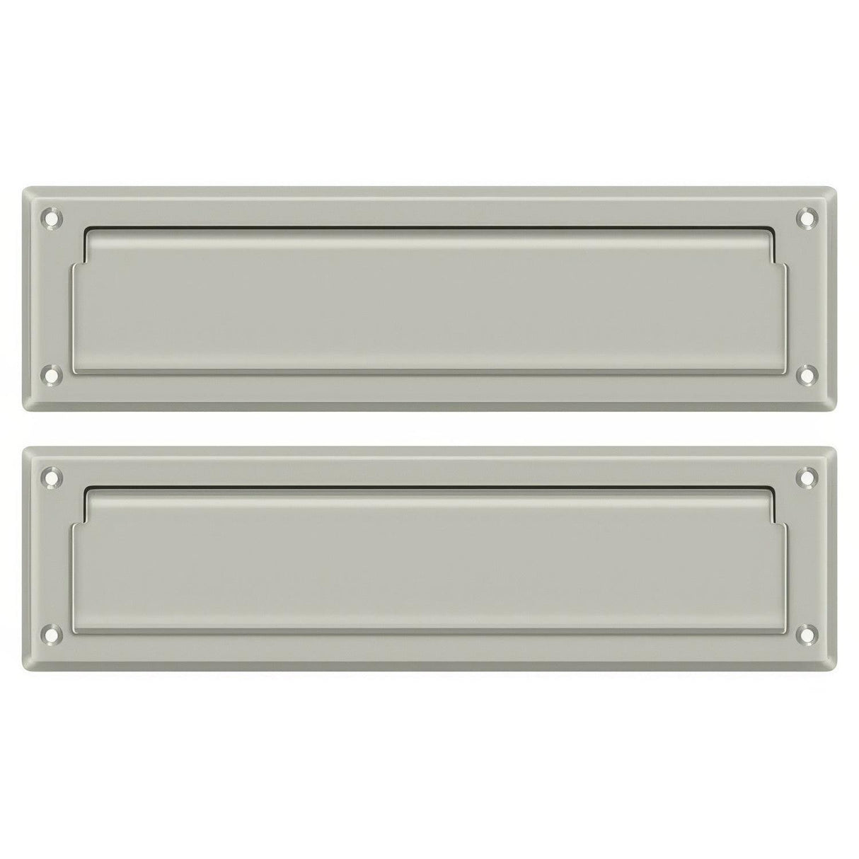 Deltana MS212U15 MS212 13-1/8" x 3-5/8" Mail Slot with Interior Flap Brushed Nickel