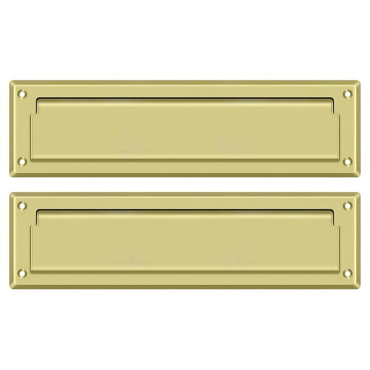 Deltana MS212U3 MS212 13-1/8" x 3-5/8" Mail Slot with Interior Flap Polished Brass