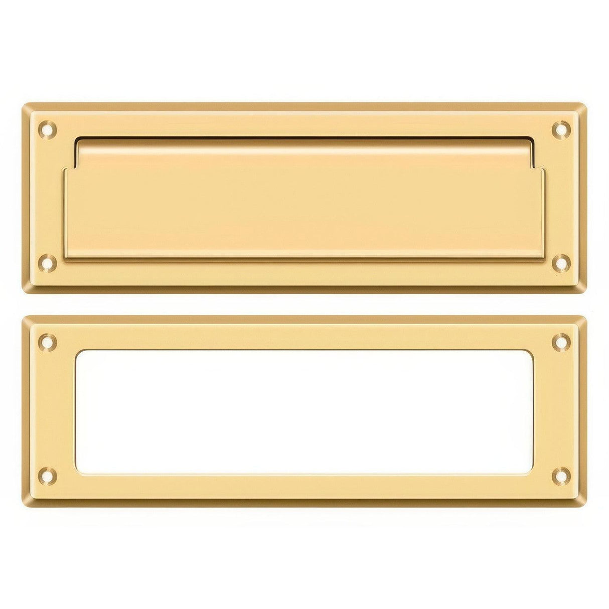 Deltana MS626CR003 MS626 8-7/8" Wide Mail Slot with Interior Frame Lifetime Polished Brass