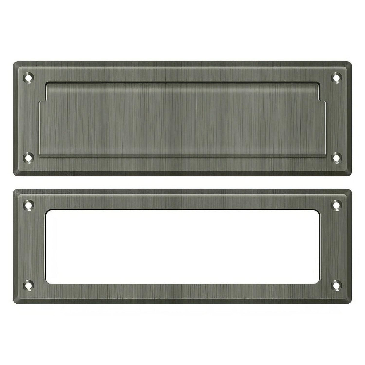 Deltana MS626U15A MS626 8-7/8" Wide Mail Slot with Interior Frame Antique Nickel