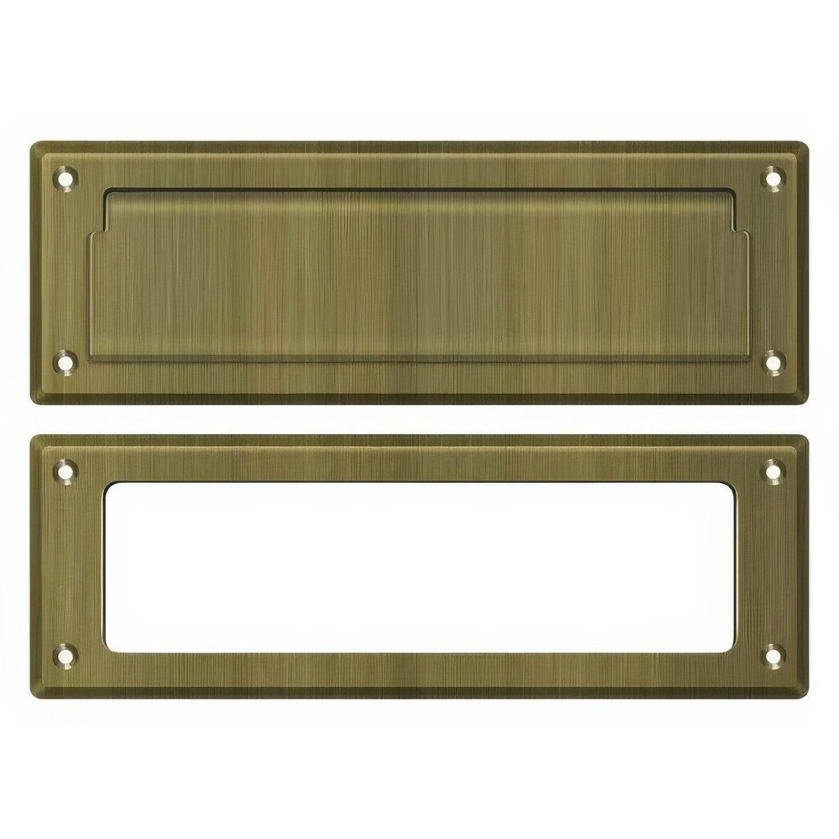 Deltana MS626U5 MS626 8-7/8" Wide Mail Slot with Interior Frame Antique Brass