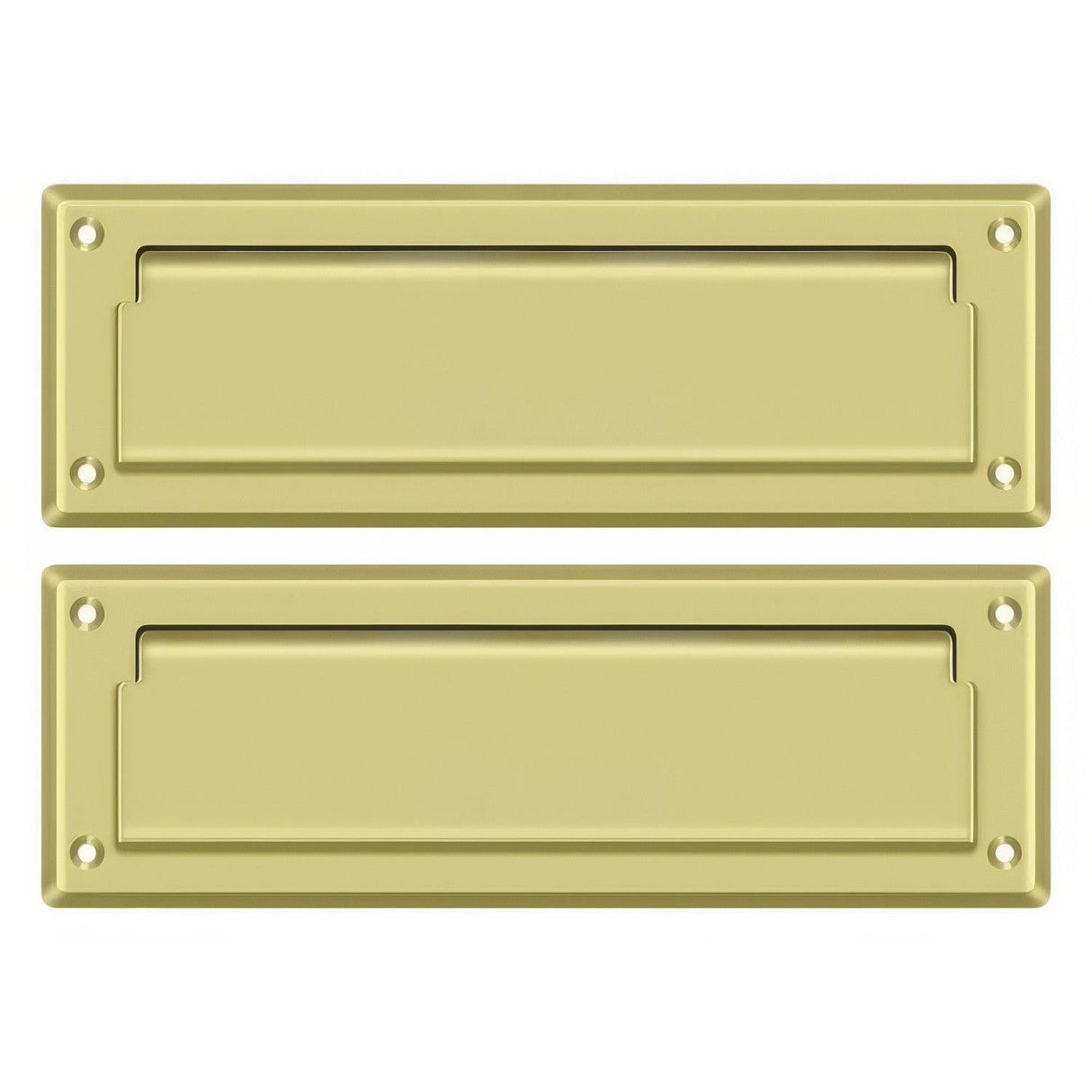Deltana MS627U3 MS627 8-7/8" Wide Mail Slot with Back Plate Polished Brass