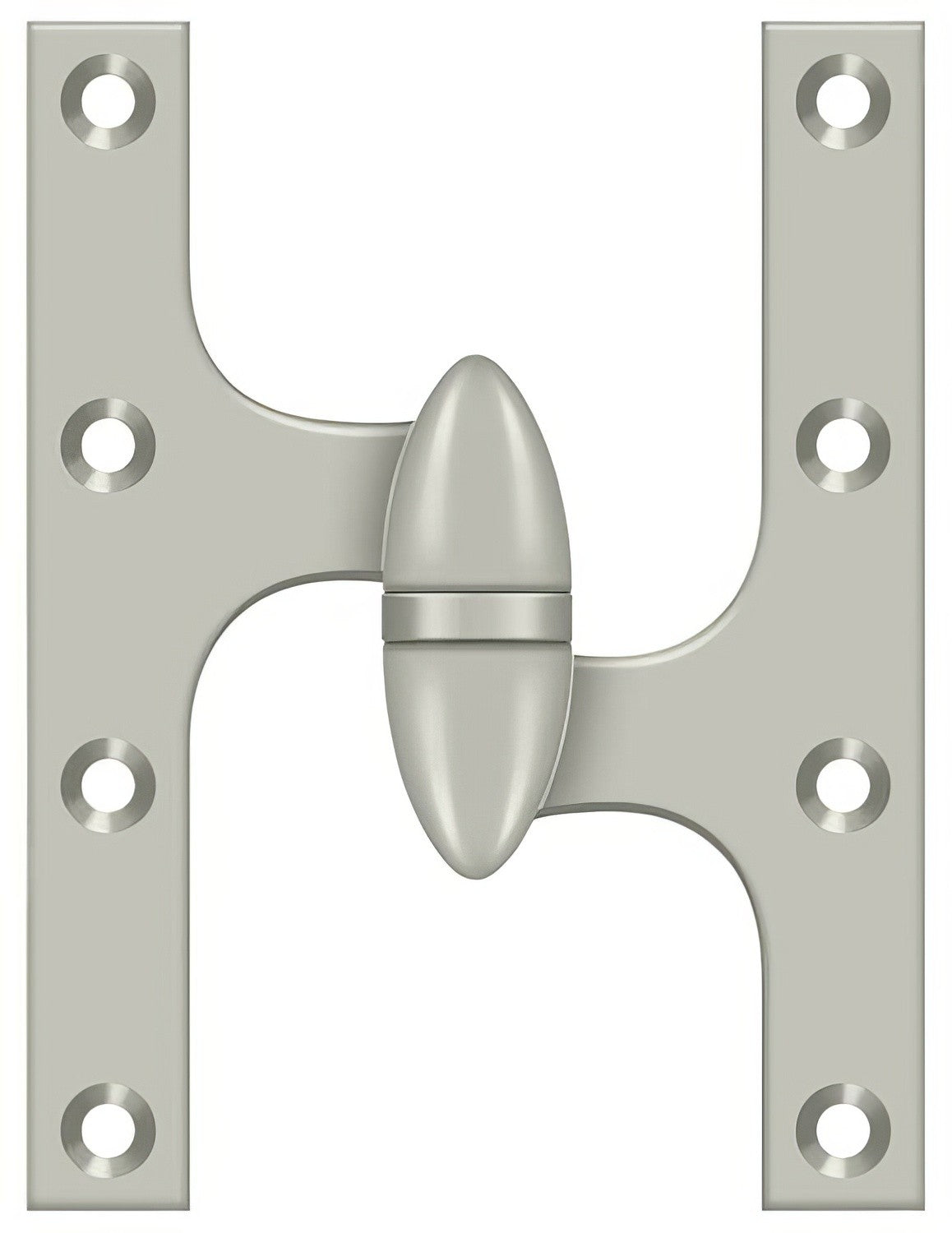 Deltana OK6050B15-R OK6050B-R 6" x 5" Right Hand Olive Knuckle Hinge with Ball Bearing Satin Nickel
