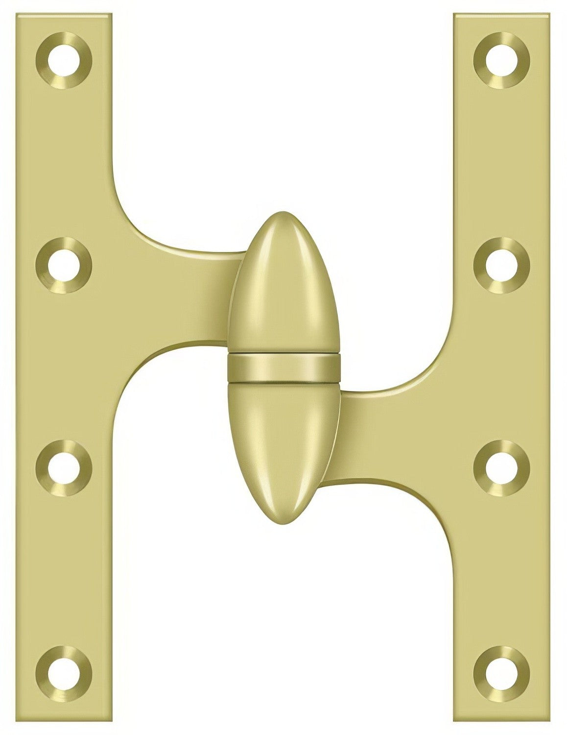 Deltana OK6050B3-R OK6050B-R 6" x 5" Right Hand Olive Knuckle Hinge with Ball Bearing Polished Brass