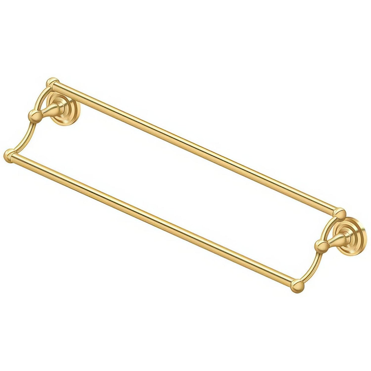 Deltana R2006-CR003 R-Series 24" Double Towel Bar Lifetime Polished Brass