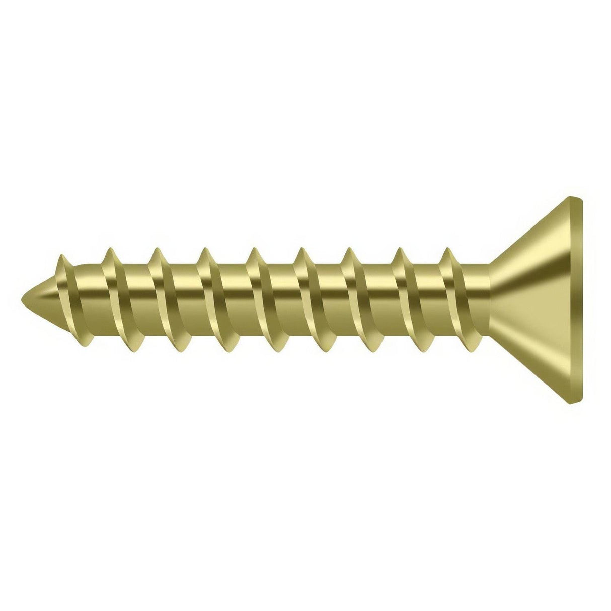 Deltana SCWS1010U3 SCWS1010 #10 x 1" Steel Wood Screw Polished Brass