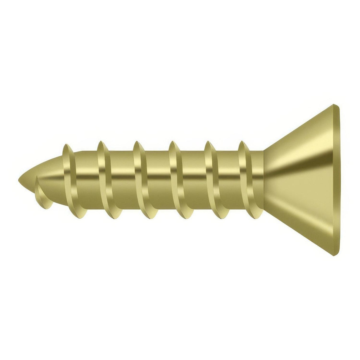 Deltana SCWS1075U3 SCWS1075 #10 x 3/4" Steel Wood Screw Polished Brass