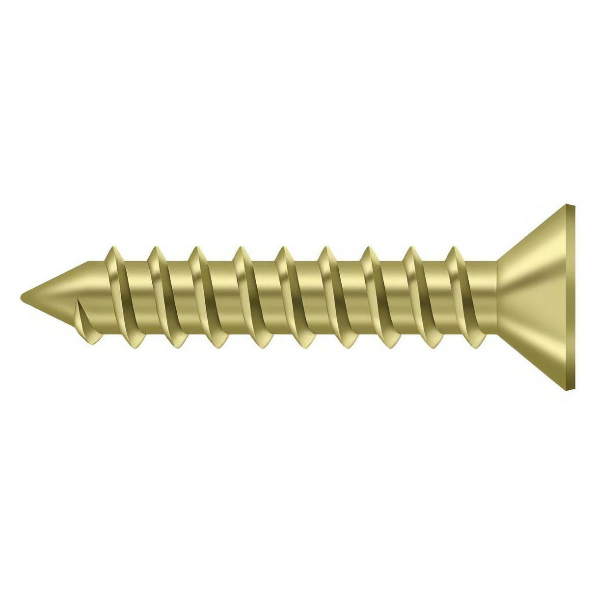 Deltana SCWS12125U3 SCWS12125 #12 x 1-1/4" Steel Wood Screw Polished Brass