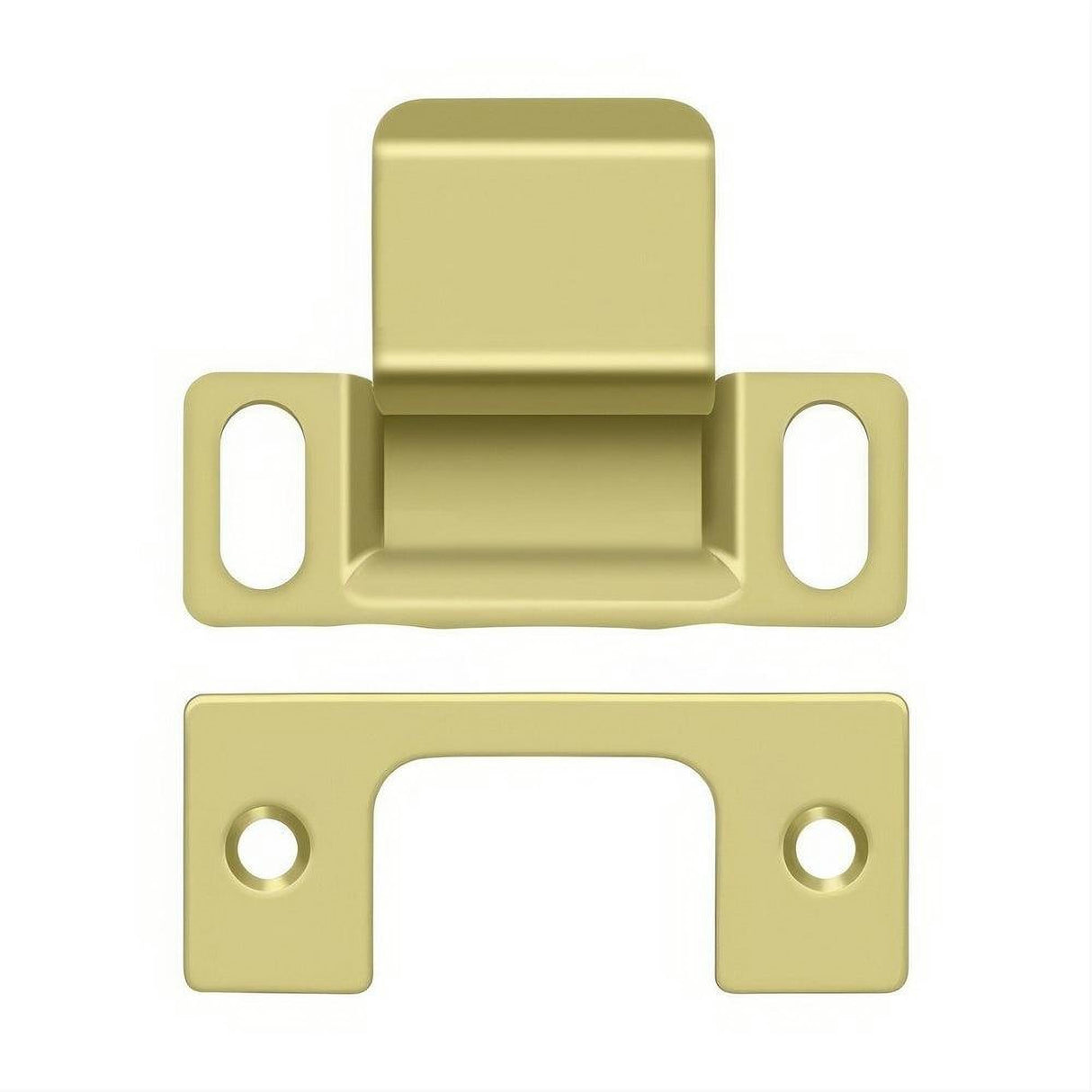 Deltana SP2751U3 SP2751 2-3/4" x 1-1/4" Dust Cup Strike Plate Polished Brass