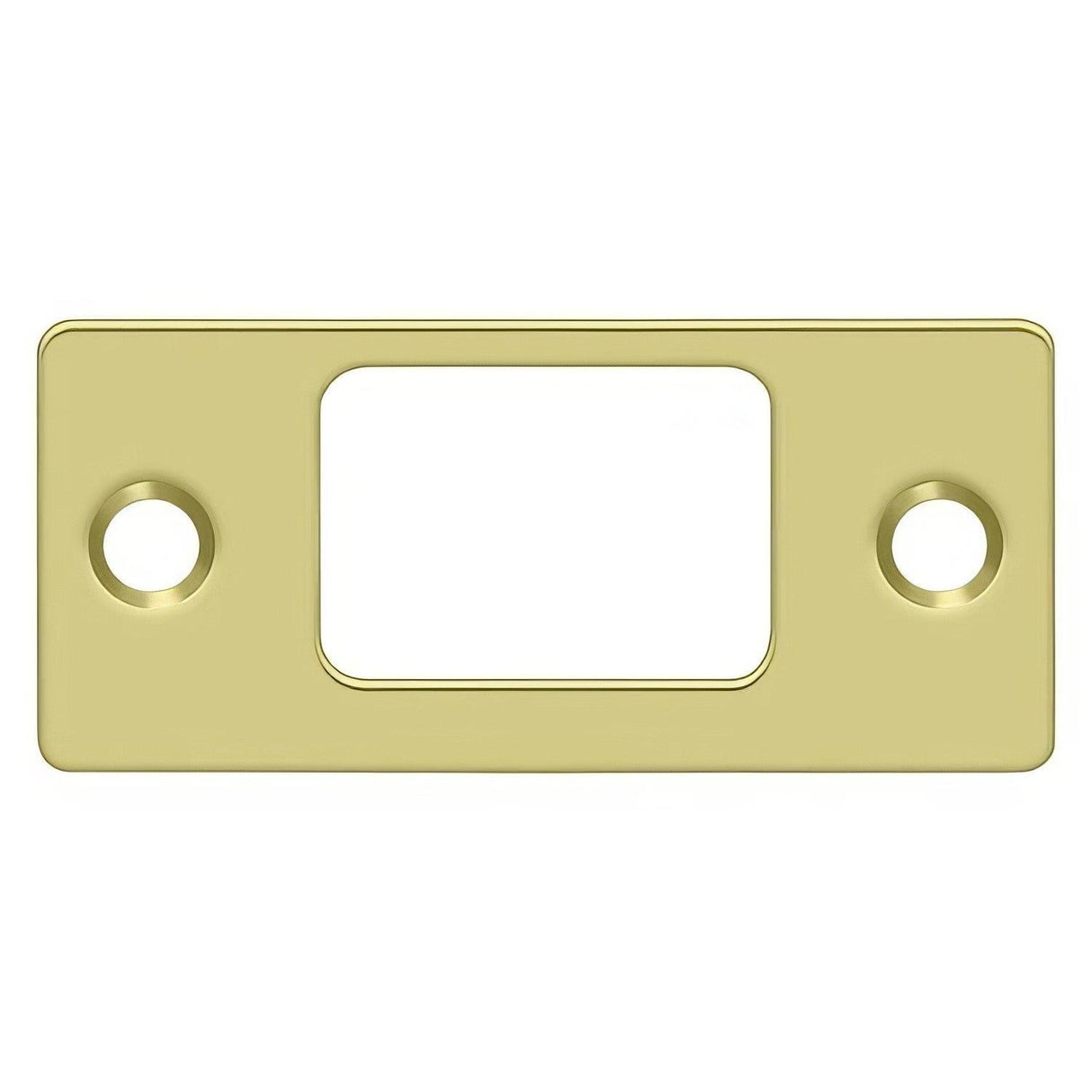 Deltana SP2753U3 SP2753 2-3/4" x 1-1/4" Deadbolt Strike Plate Polished Brass