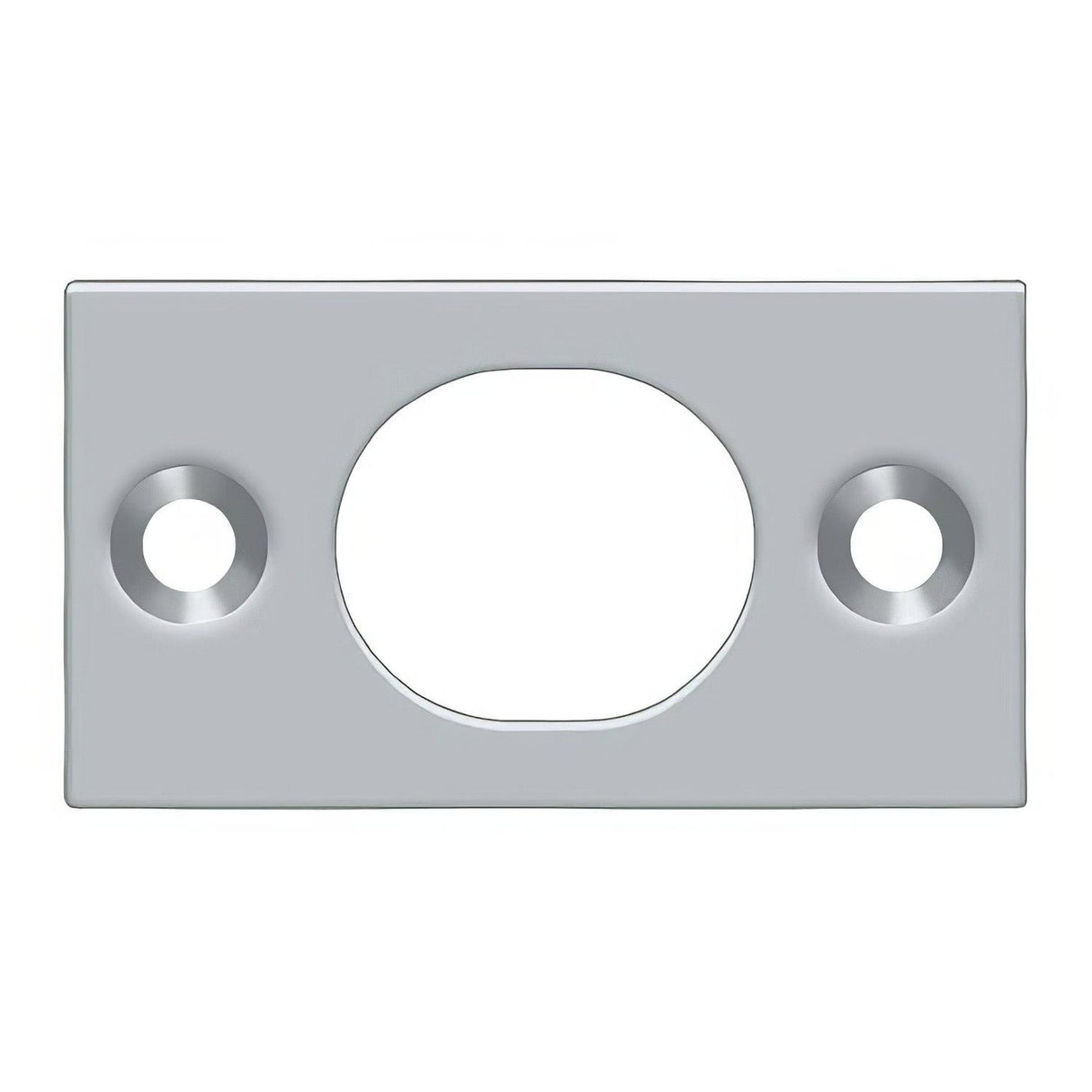 Deltana SP6FBU26D SP6FB 1-3/4" x 1" Strike Plate for 6" Flush Bolt Brushed Chrome