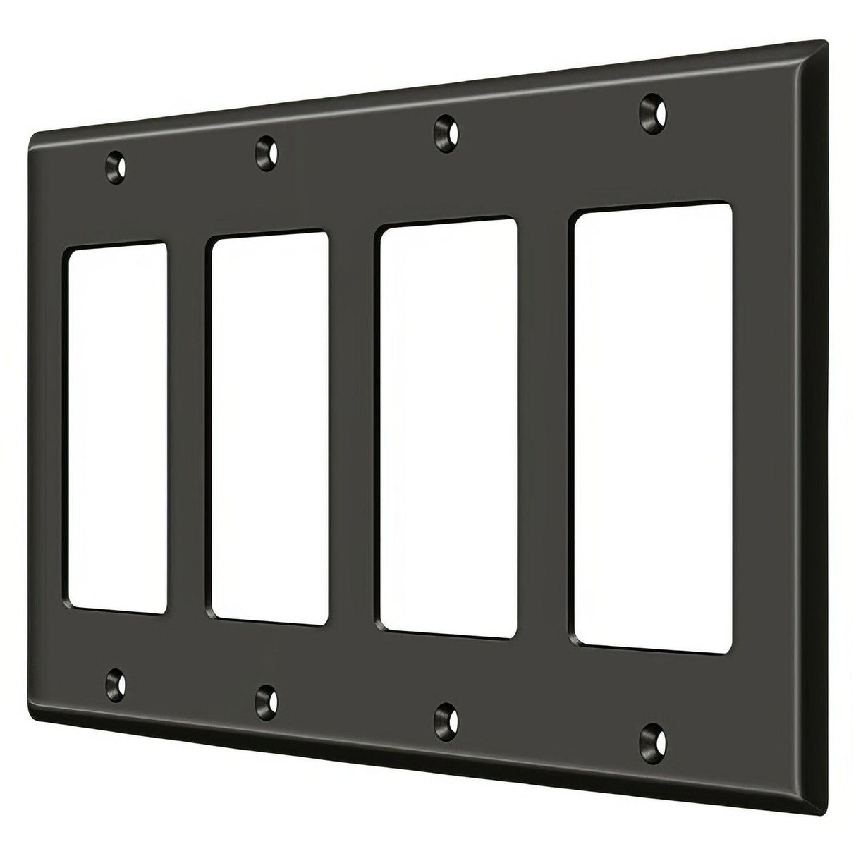 Deltana SWP4744U10B SWP4744 8-1/8" x 4-5/8" 4 Rocker Switch Plate Cover Oil Rubbed Bronze