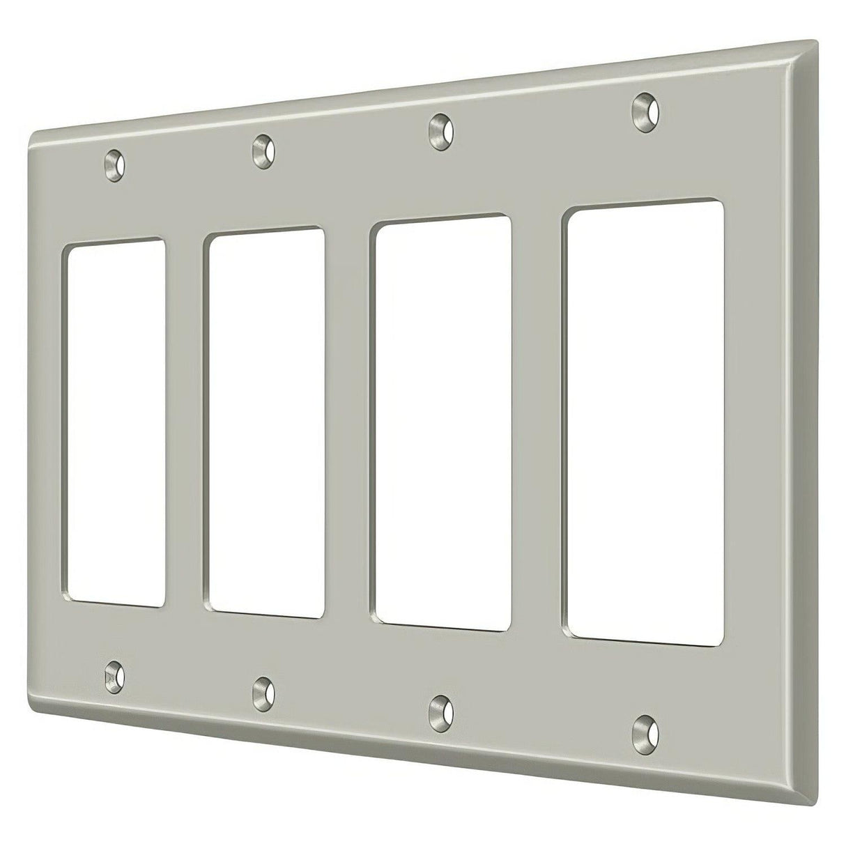 Deltana SWP4744U15 SWP4744 8-1/8" x 4-5/8" 4 Rocker Switch Plate Cover Satin Nickel