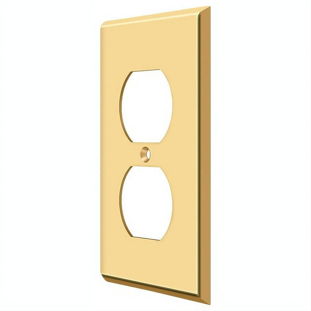 Deltana SWP4752CR003 SWP4752 Double Outlet Switch Plates Lifetime Polished Brass