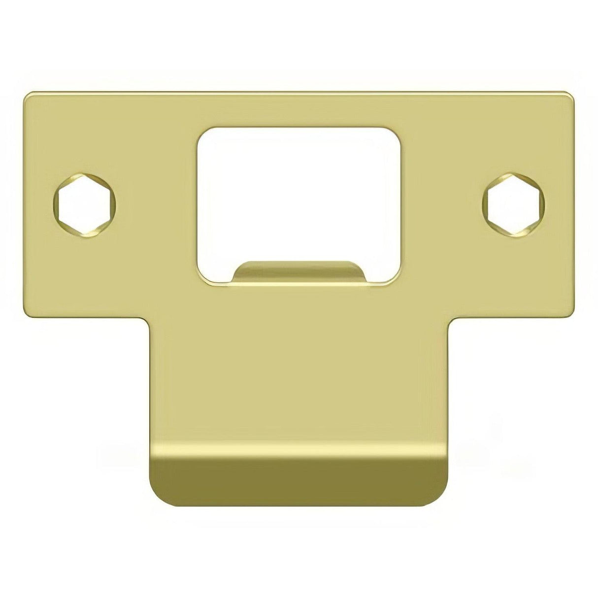 Deltana TSPE200U3 TSPE200 2-3/4" x 2" Extended Lip T-Strike Plate Polished Brass