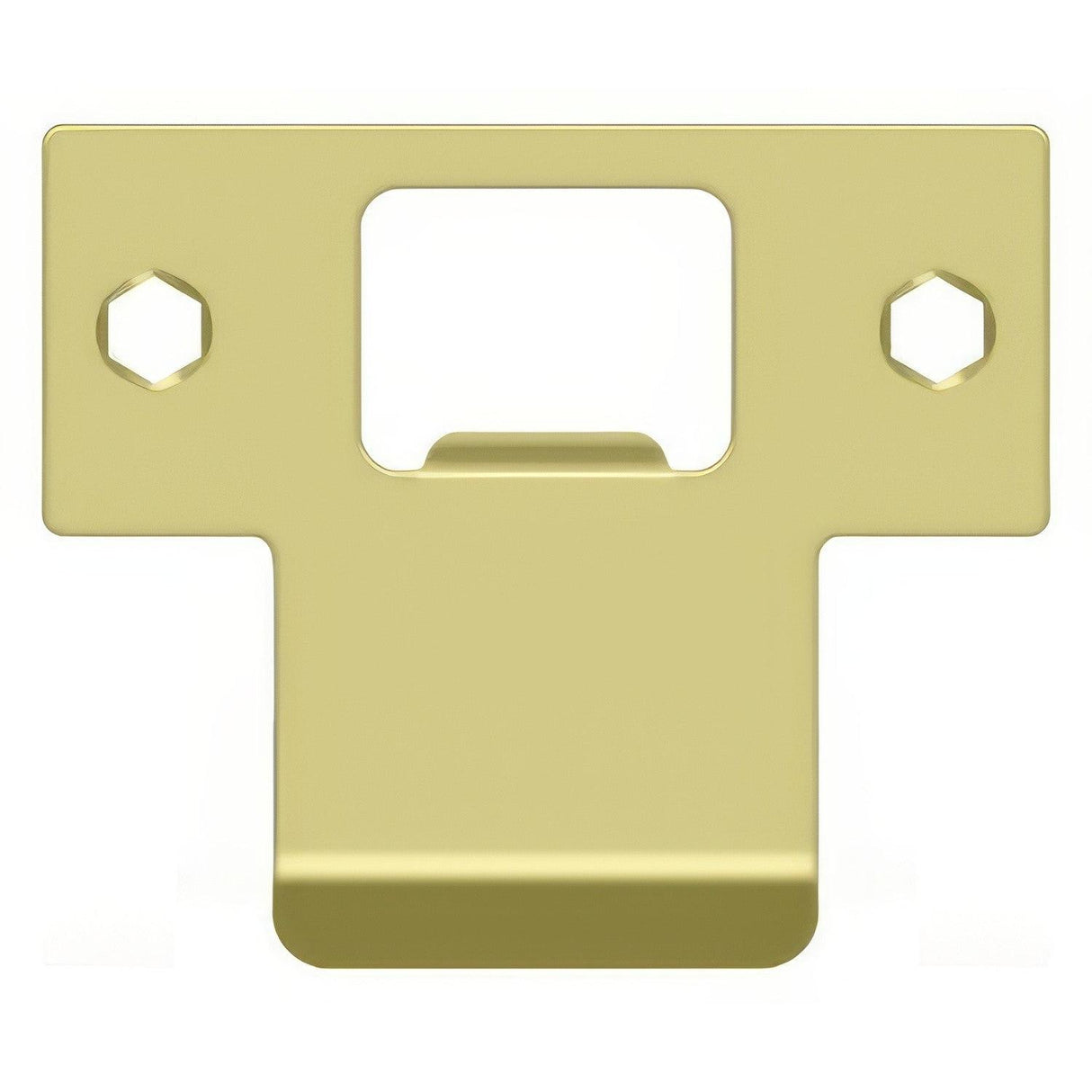Deltana TSPE225U3 TSPE225 2-3/4" x 2-3/8" Extended Lip T-Strike Plate Polished Brass