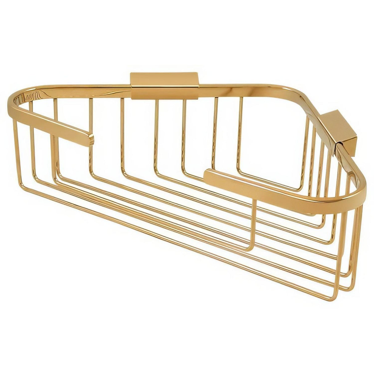 Deltana WBC1310CR003 WBC1310 13" Wire Corner Shower Basket Lifetime Polished Brass