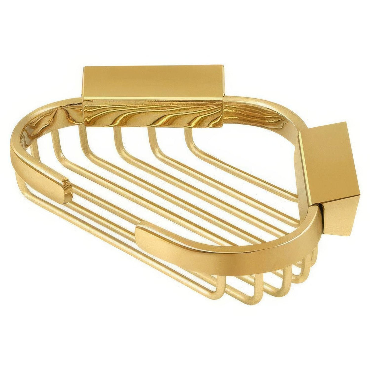 Deltana WBC6050CR003 WBC6050 6" Wire Corner Shower Basket Lifetime Polished Brass
