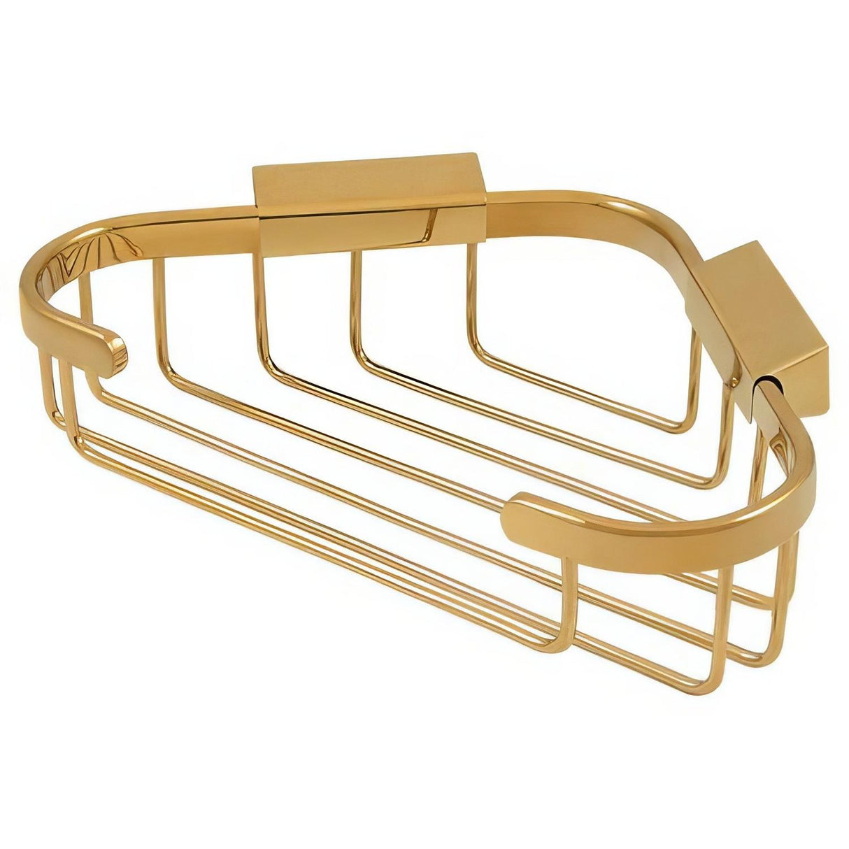 Deltana WBC8570CR003 WBC8570 8-1/2" Wire Corner Shower Basket Lifetime Polished Brass
