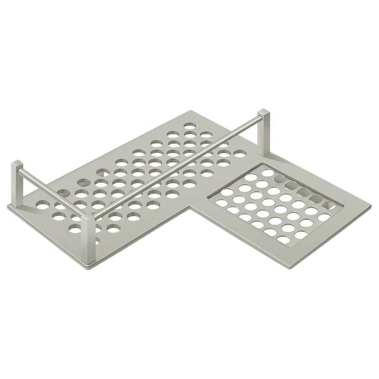 Deltana WBHDCR9U15 WBHDCR9 9" HD Right Hand L Shaped Corner Shelf Satin Nickel