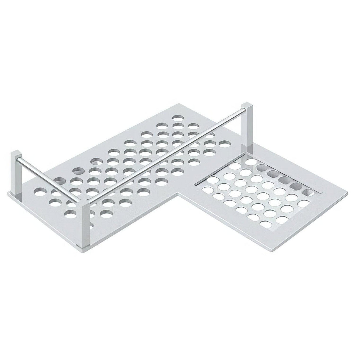 Deltana WBHDCR9U26 WBHDCR9 9" HD Right Hand L Shaped Corner Shelf Chrome