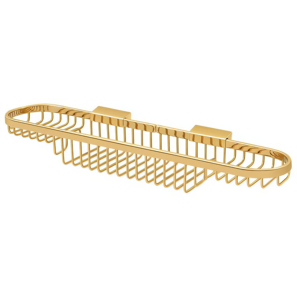 Deltana WBR1835CR003 WBR1835 18" x 3-1/2" Dual Level Wire Shower Basket Lifetime Polished Brass