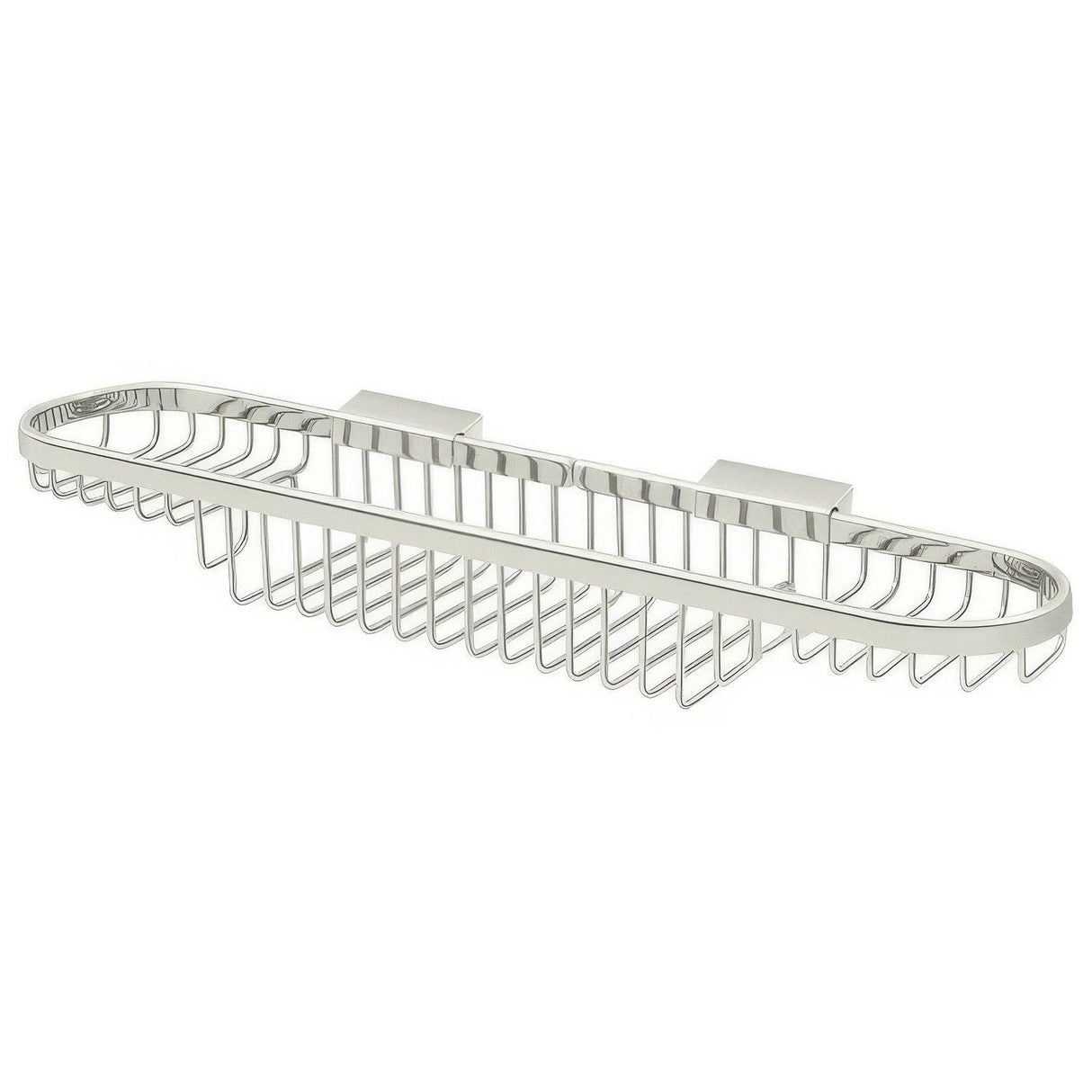 Deltana WBR1835U14 WBR1835 18" x 3-1/2" Dual Level Wire Shower Basket Bright Nickel