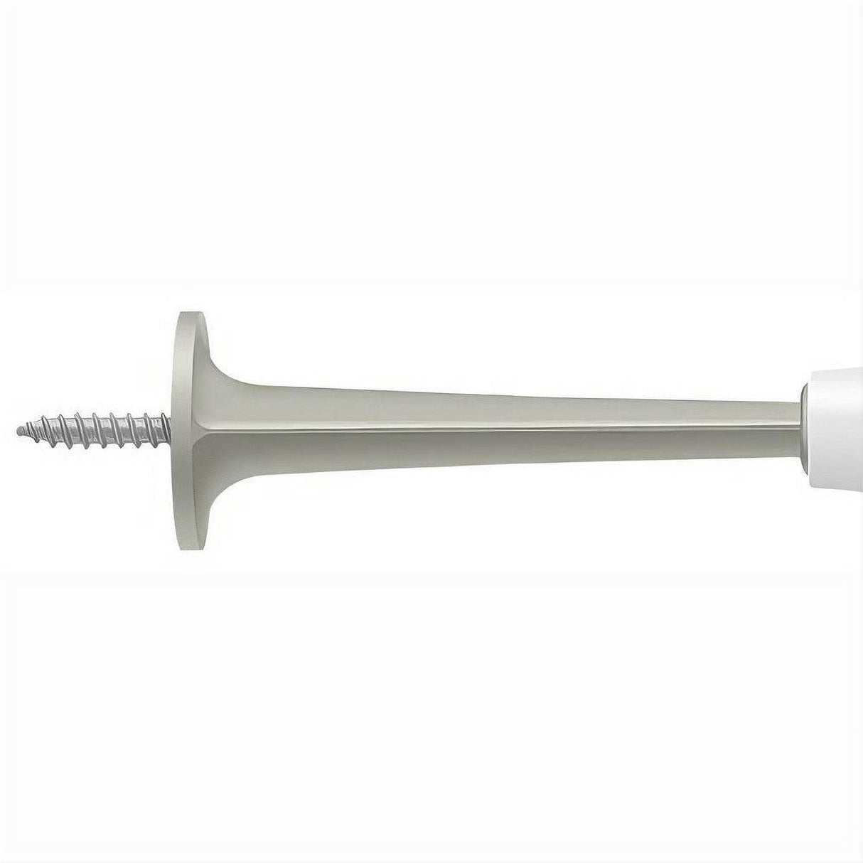 Deltana ZBDS30U15 ZBDS30 3" Baseboard Door Stop with White Cap Satin Nickel