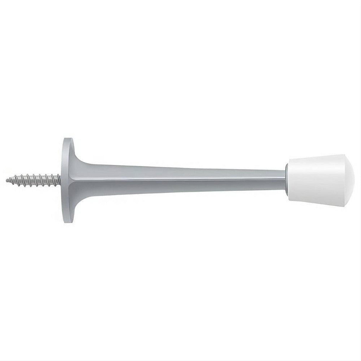 Deltana ZBDS30U26D ZBDS30 3" Baseboard Door Stop with White Cap Brushed Chrome
