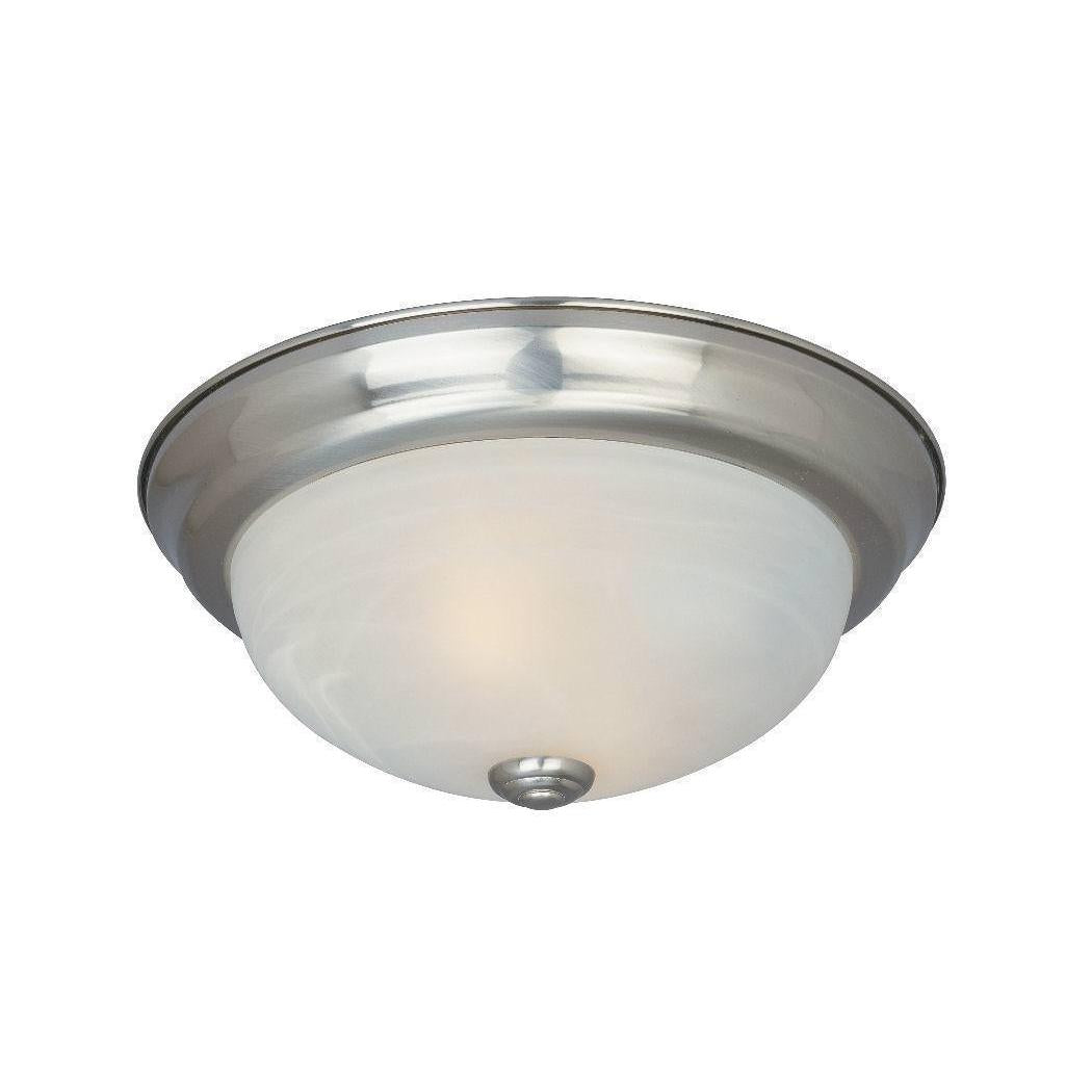Designers Fountain 1257M-SP-AL 1257 Edison Flushmount Ceiling Light Satin Platinum (Medium)