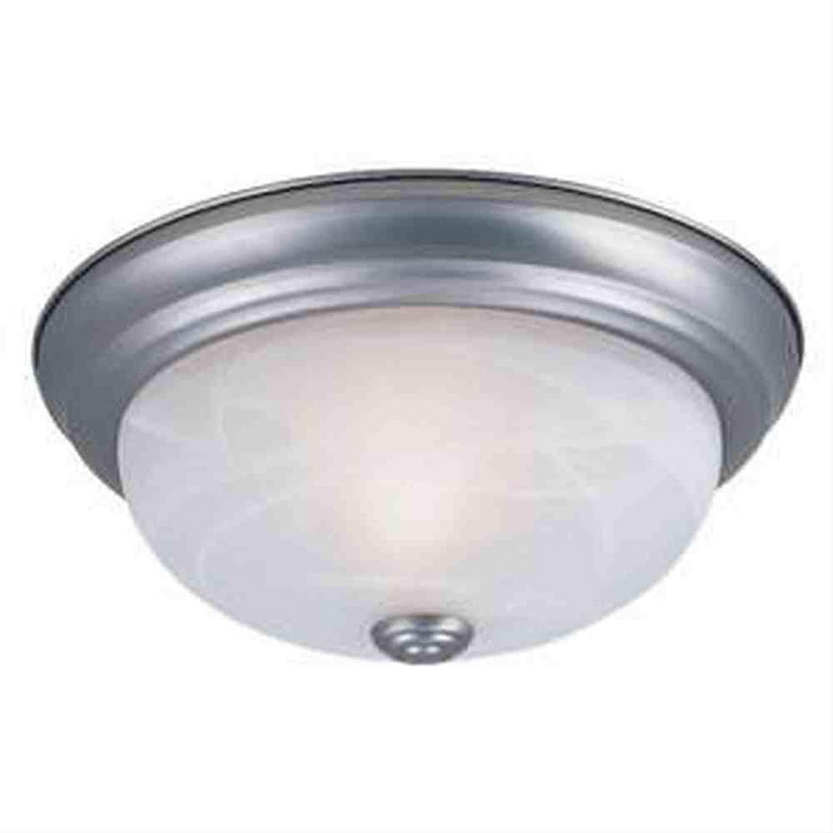 Designers Fountain 1257S-PW-AL 2 Light Small Flushmount With Alabaster Glass Pewter