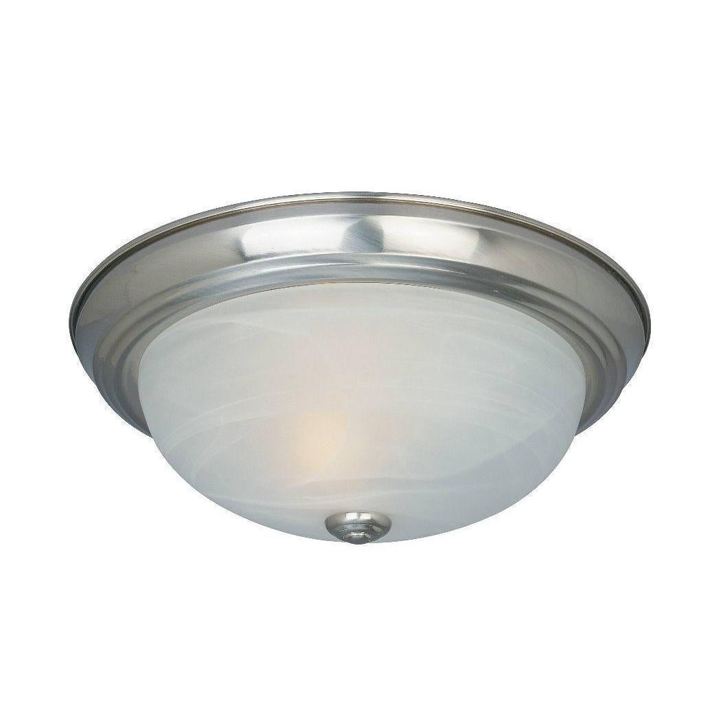 Designers Fountain 1257S-SP-AL 1257 Edison Flushmount Ceiling Light Satin Platinum (Small)